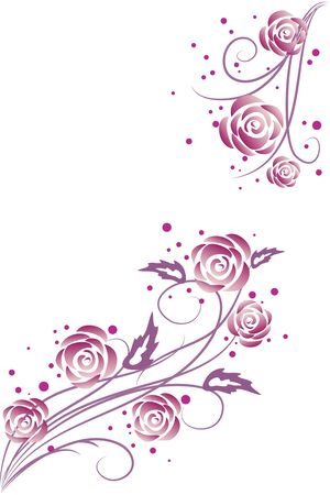 purple rosesのイラスト素材
