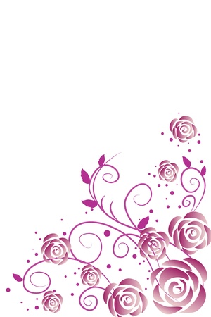 purple rosesのイラスト素材