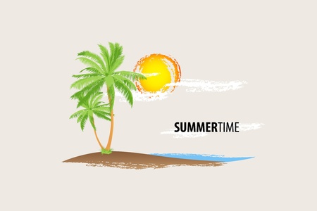 tropical palmのイラスト素材