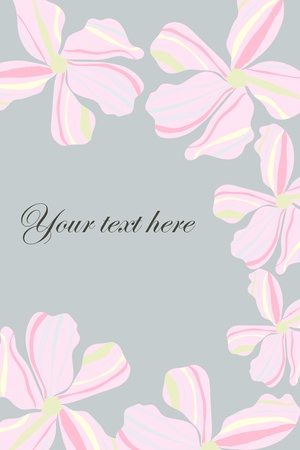 flowers on white backgroundのイラスト素材