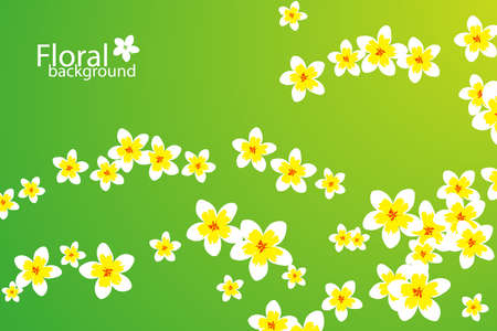 Beautiful floral background (some flowers on gradient background)のイラスト素材