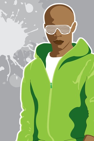 urban poster (man on light background)のイラスト素材