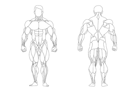 a strong man silhouetteのイラスト素材