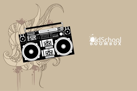 vector image of a classic boomboxのイラスト素材