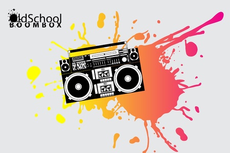 vector image of a classic boomboxのイラスト素材