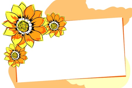 Beautiful vector flowers on white backgroundのイラスト素材