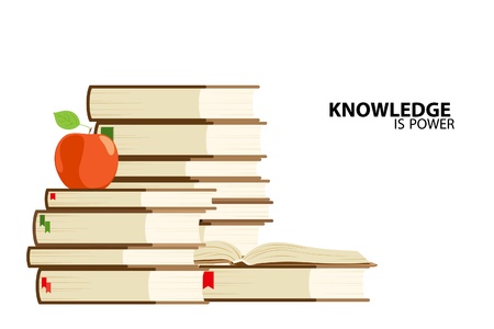 stack of books on white bakcgroundのイラスト素材
