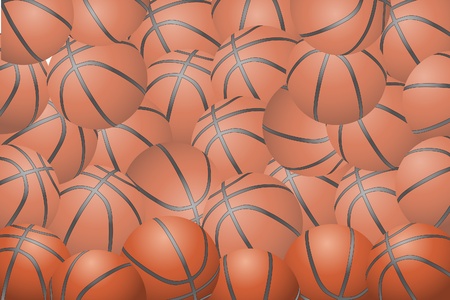 Basketball background (group of some balls)のイラスト素材