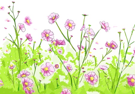 Floral illustrationのイラスト素材
