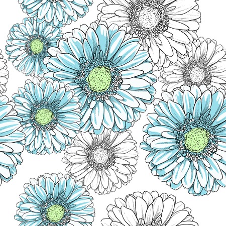 Floral seamles illustrationのイラスト素材