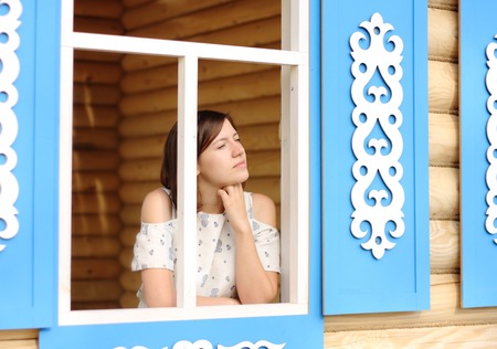 Beautiful girl in sunny day