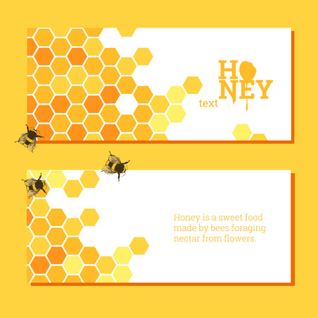 Honeycombs bright vector background illustrationのイラスト素材