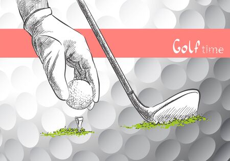 Golf bright illustration with copy spaceのイラスト素材