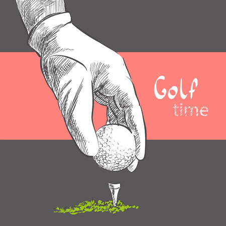 Golf bright illustration with copy spaceのイラスト素材