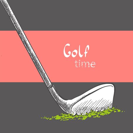 Golf bright illustration with copy spaceのイラスト素材