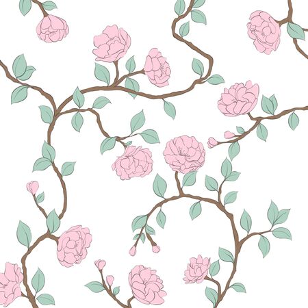 Beautiful roses on a light backgroundのイラスト素材