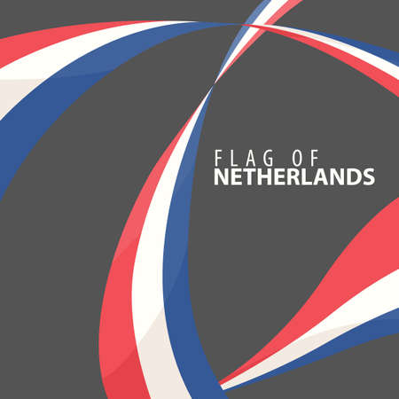 Designer decorated flag of the Netherlands against a dark backgroundのイラスト素材