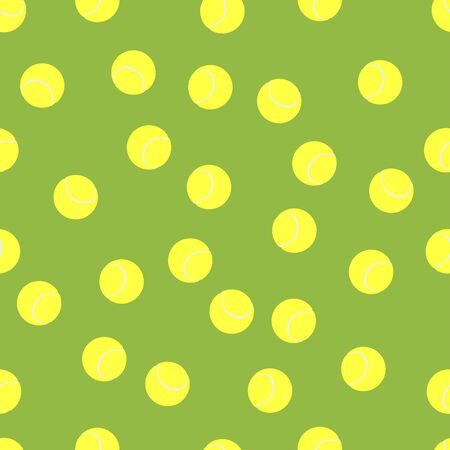 Many tennis balls on a blue background seamlessのイラスト素材