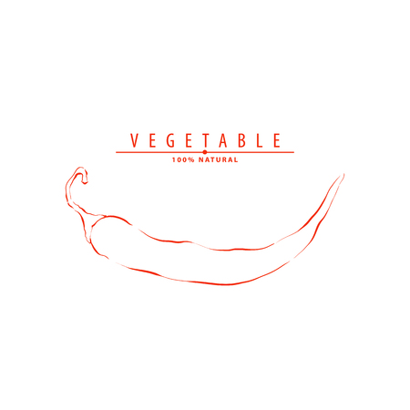 Red hot chilli pepper illustrationのイラスト素材