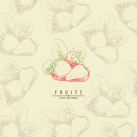 Sweet yummy vector illustration of strawberry berryのイラスト素材