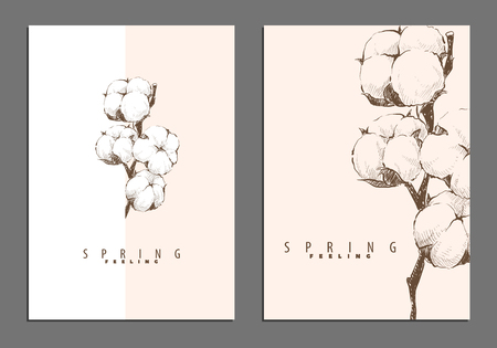 Floral bright colorful cover template for your documentsのイラスト素材