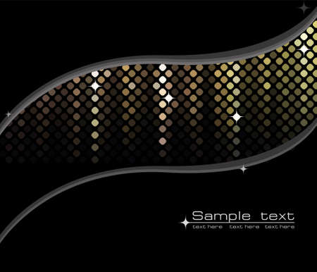 abstract stylish black background with mosaic, lines and shineのイラスト素材
