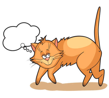 Illustration of Red Cat dreamsのイラスト素材