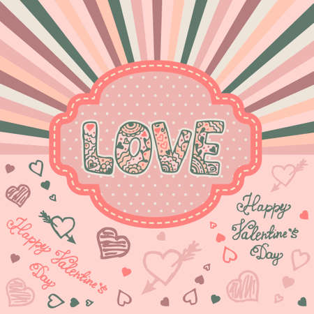Romantic background for Sent Valentine's Day. Vector illustration.のイラスト素材