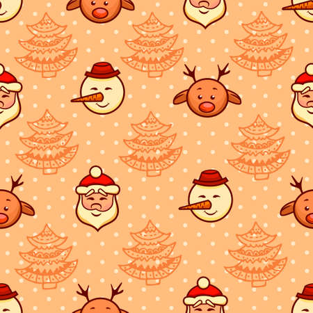 Set of christmas vector seamless pattern. Vector Christmas design. Perfect for greeting cards, wrapping paper, blogs, packing and ect.のイラスト素材