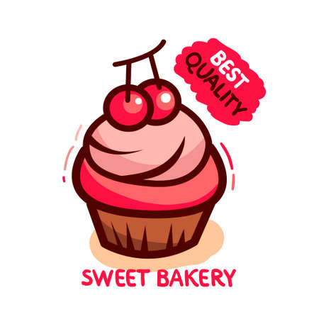 Sweet tasty bakery. Best quality Vector illustrationのイラスト素材