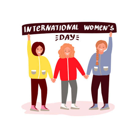 Vector illustration of Happy Women s Day greetings backgroundのイラスト素材