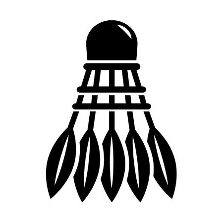 Shuttlecock vector on whiteのイラスト素材