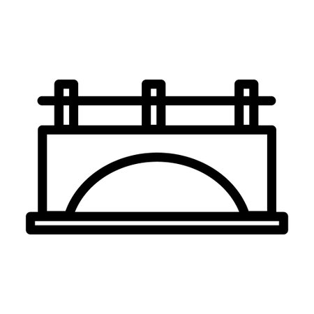 Vector bridge icon. Various bridges, outline icon. Line with editable strokeのイラスト素材