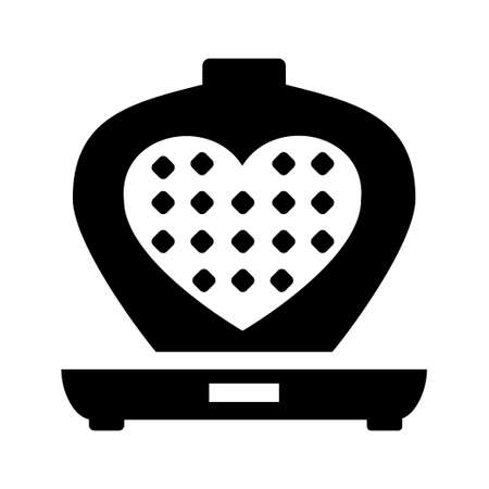 Waffle-iron icon. Belgian simple waffle-iron vector icon for web design on white backgroundのイラスト素材