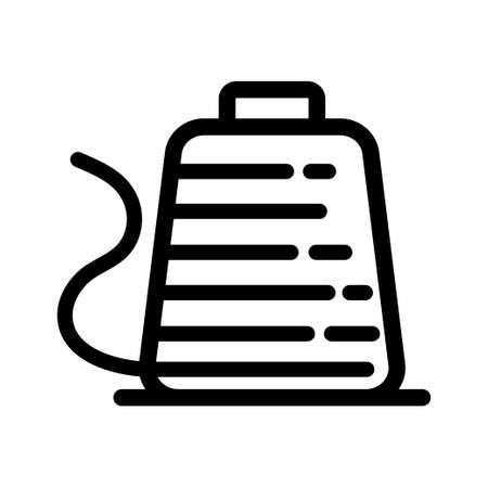 Spool of thread icon in outline style. Sewing icon. Vector icon. Vector illustration isolated on white background.のイラスト素材