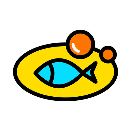 Omega 3 icon design. Fish oil vector design. Fish oil simple color iconのイラスト素材