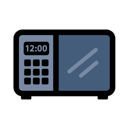 Microwave color vector icon. Different electric icons. Different symbol in simple style. Vector isolated illustration.のイラスト素材