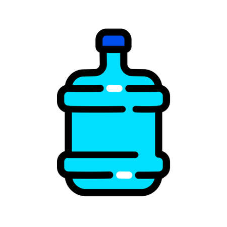 plastic water bottle delivery simple color iconのイラスト素材