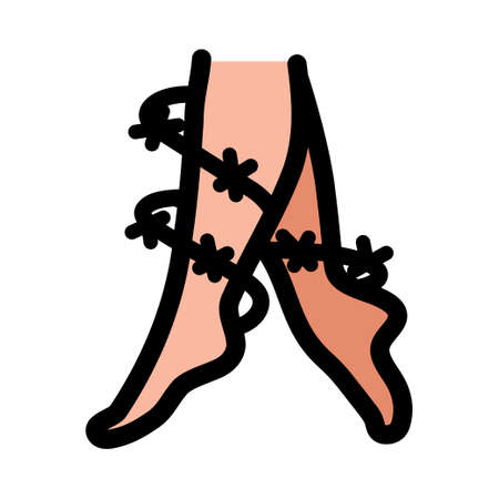 varicose color iconのイラスト素材