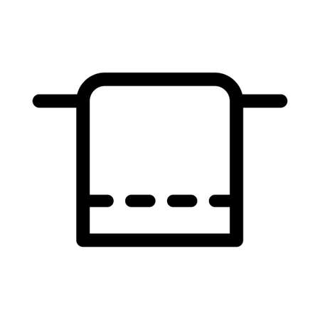 Towel outline icon, vector illustration. Flat line design style. Isolated on white background.のイラスト素材