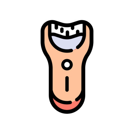 Electric epilator for legs color vector iconのイラスト素材