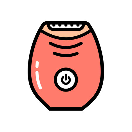 Shaving razor flat color icon. Vector illustration shaver on white background. Vector line icon accessory for shave.のイラスト素材