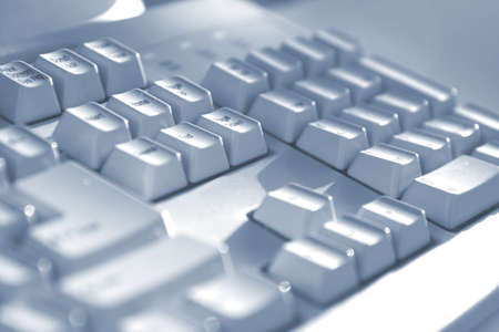 Macro photo with soft focus of keyboard buttonsの写真素材