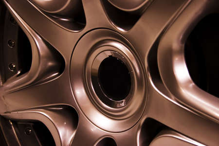 Zoom photo of sport car discの写真素材