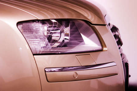 Modern design of car headlightsの写真素材