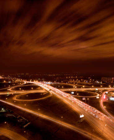 Night motion on Moscow streets
