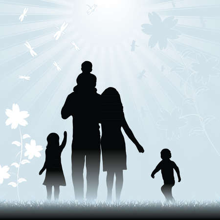 Happy family.のイラスト素材
