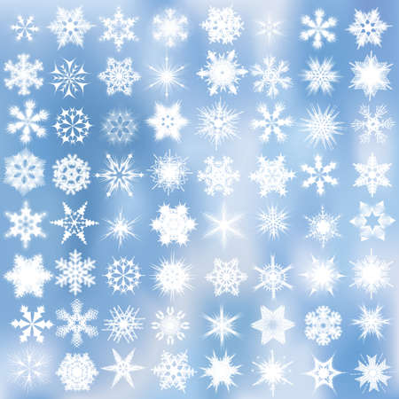 Set of decorative snowflakesのイラスト素材