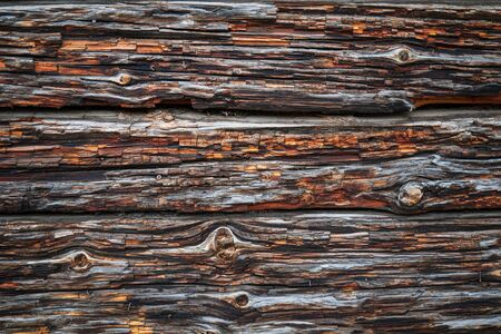 Old wooden background horizontal stripes.の写真素材