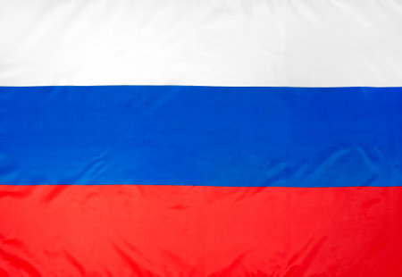National holiday June 12 is the Day of Russia. Russian Flag close-upの写真素材